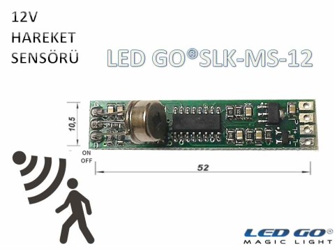 Hareket Sensör Devresi 12V DC 4A (Profil içine Uygun)