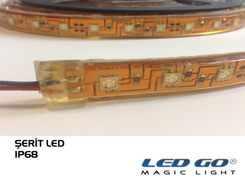 Şerit LED 5050 60Led Tam Silikonlu 12V DC IP68