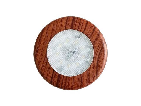 3W Ankastre LED Spotlar,10-30V DC (Beyaz-Krom-Ahşap Kaplama)