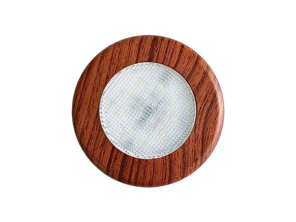 3W Ankastre LED Spotlar,10-30V DC (Beyaz-Krom-Ahşap Kaplama)