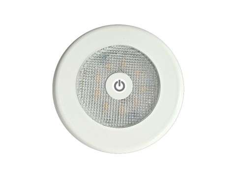 3W Ankastre LED Spotlar,10-30V DC ,On-Off (Beyaz-Krom-Ahşap Kaplama-Krom Metal Çerçeve)