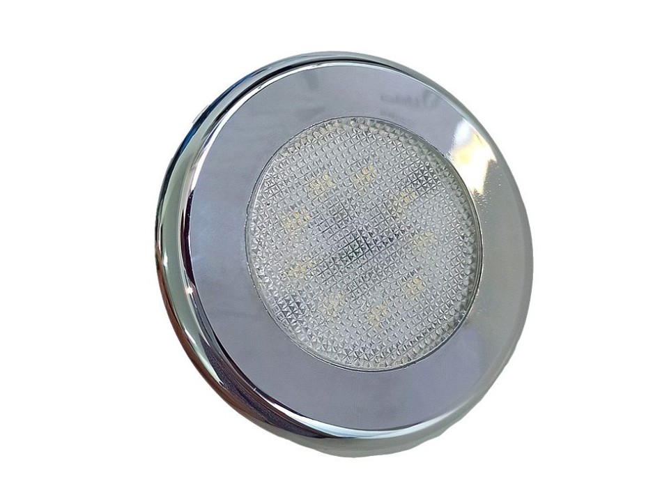 3W Ankastre LED Spotlar,10-30V DC (Beyaz-Krom-Ahşap Kaplama)