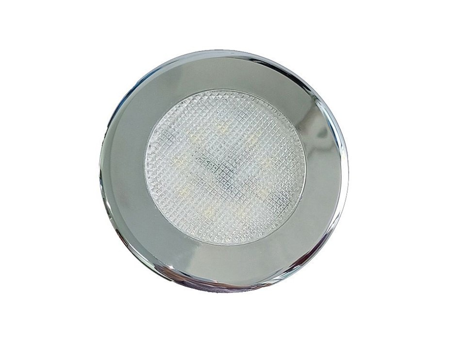 3W Ankastre LED Spotlar,10-30V DC (Beyaz-Krom-Ahşap Kaplama)