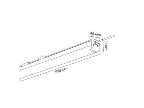 21W PCES Serisi Slim PC Gövdeli LED Etanj 24VDC,51cm