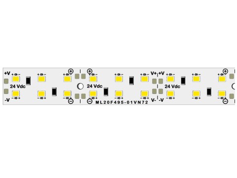 ML20C495-01VN72-24V |2835SMD LED Bar 24V DC 144LED 20X495mm