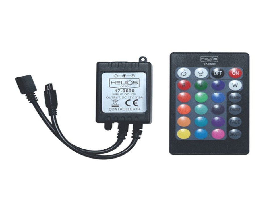 IR RGB Kontrol Cihazı Uzaktan Kumandalı 12V 3x2A 