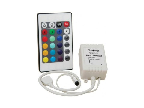 IR RGB Kontrol Cihazı Uzaktan Kumandalı 12V 3x2A 